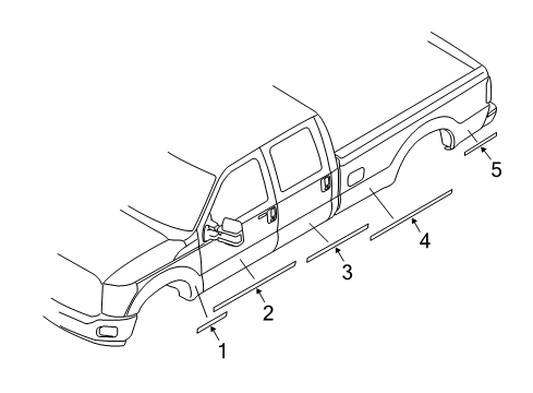 2016 Ford F-350 Super Duty Stripe Tape Diagram 1 - Thumbnail