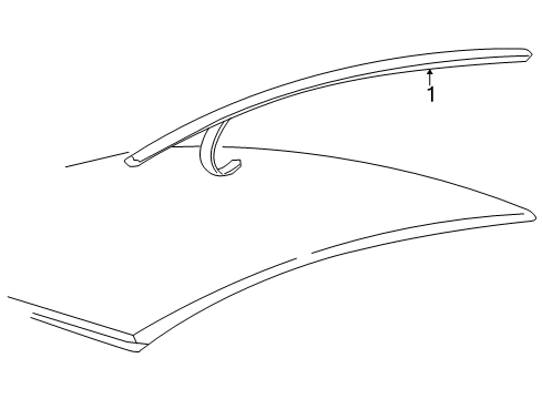 2009 Ford Escape Exterior Trim - Roof Diagram