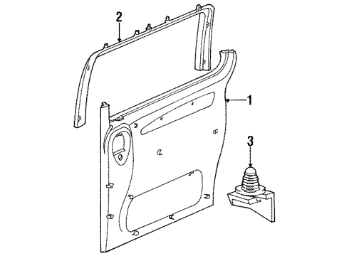 1997 Ford Windstar Interior Trim - Side Loading Door Diagram