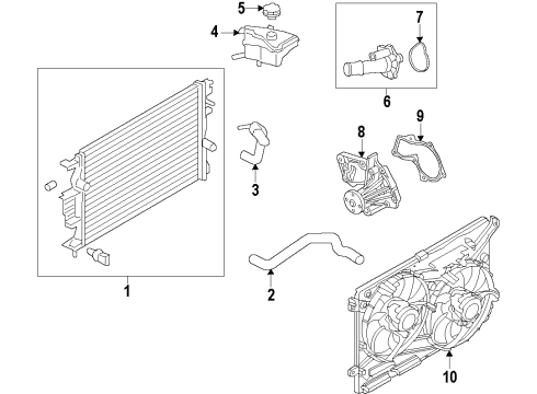 2013 Ford Fusion Motor And Fan Assembly - Engine Cooling Diagram for DG9Z-8C607-B