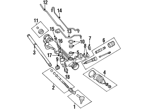 1999 Ford Windstar End - Spindle Rod Connecting Diagram for 3F2Z-3A130-BA