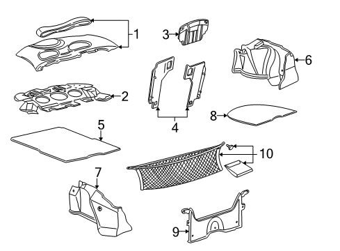 2004 Mercury Sable Interior Trim - Rear Body Diagram 1 - Thumbnail