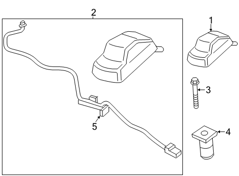 2020 Ford F-350 Super Duty Roof Lamps Diagram 3 - Thumbnail