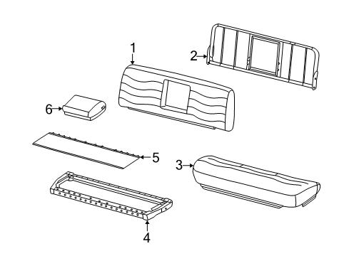 1999 Ford F-350 Super Duty Rear Bench Seat Diagram 2 - Thumbnail