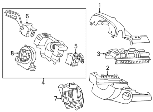 2022 Ford Maverick HOUSING ASY - STEERING COLUMN Diagram for NZ6Z-3F791-AA