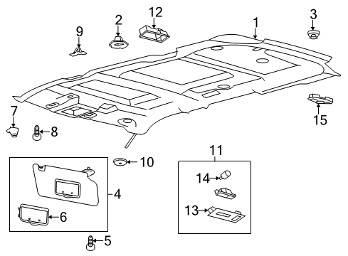 2011 Ford Explorer Bulb Diagram for BT4Z-13466-A