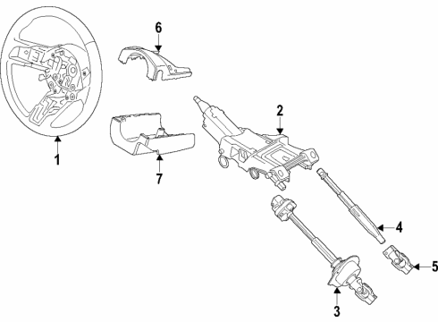 2021 Ford Mustang Shroud Assembly - Steering Column Diagram for FR3Z-3530-AA