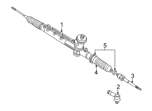 2007 Mercury Mariner Steering Column & Wheel, Steering Gear & Linkage Diagram 4 - Thumbnail