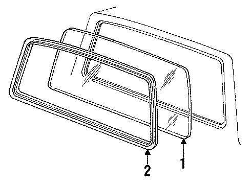 1994 Ford Ranger Weatherstrip - Back Diagram for F37Z-1342084-A