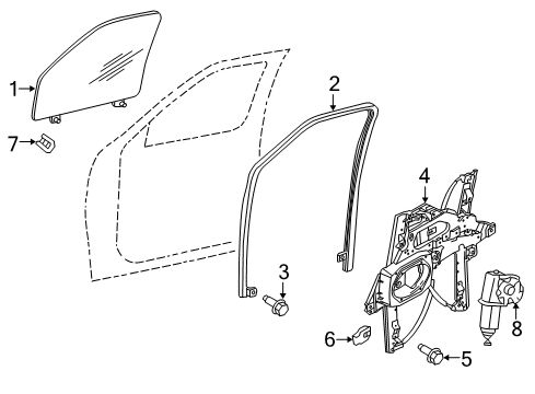 2009 Lincoln Navigator Front Door Diagram 1 - Thumbnail