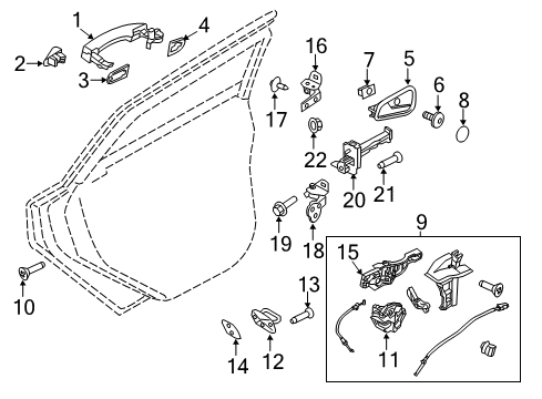 2015 Ford Focus Rear Door Diagram 8 - Thumbnail