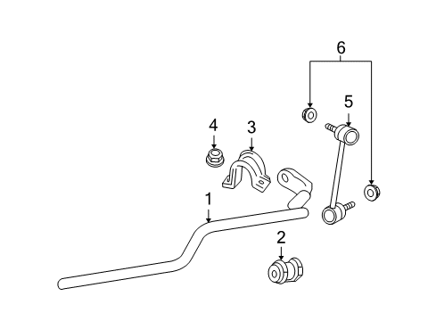 2010 Lincoln MKZ Stabilizer Bar & Components - Front Diagram