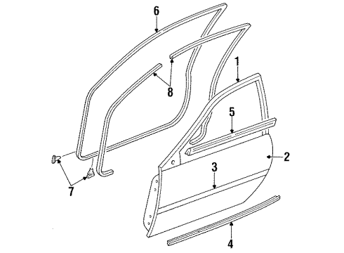 1994 Ford Aspire Regulator Window Les Diagram for F4BZ5823200A