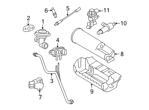 2003 Ford Ranger Valve - Exhaust Gas Recirculation Diagram for XC2Z-9D475-AB