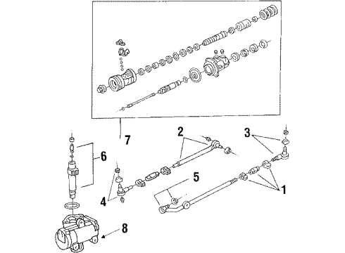 1985 Ford Bronco Steering Column & Wheel, Steering Gear & Linkage Diagram