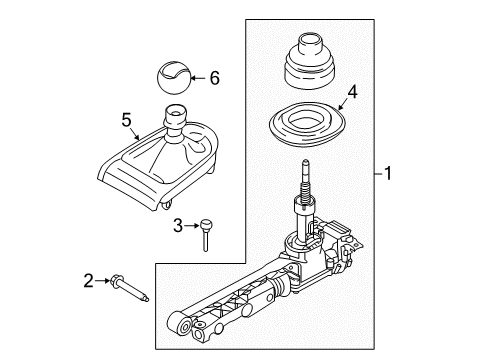 2020 Ford Mustang Knob - Gear Change Lever Diagram for FR3Z-7213-AD