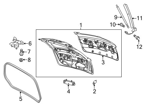 2019 Lincoln MKT Lift Gate Diagram 1 - Thumbnail