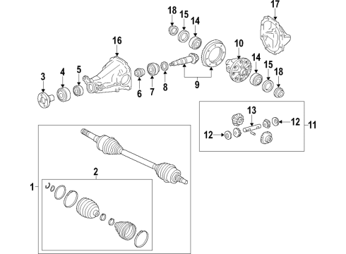 2019 Ford Mustang Drive Shaft Coupling Assembly Diagram for JR3Z-4782-B