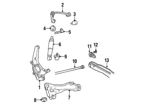 2002 Lincoln Navigator Arm Assembly - Front Suspension Diagram for 2L1Z-3085-CA