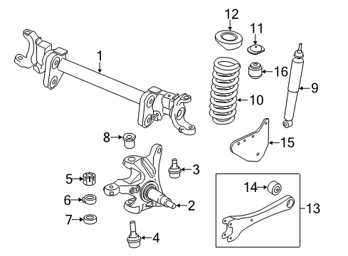 2017 Ford F-350 Super Duty Shock Absorber Assembly Diagram for HC3Z-18124-E