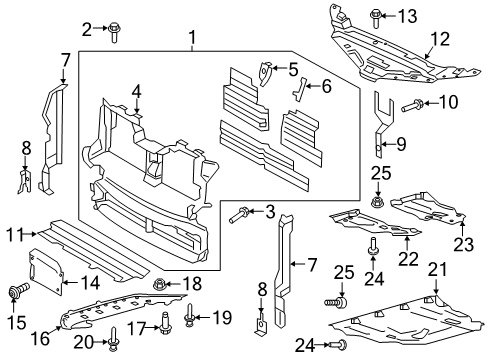 2023 Lincoln Nautilus Under Cover & Splash Shields Diagram