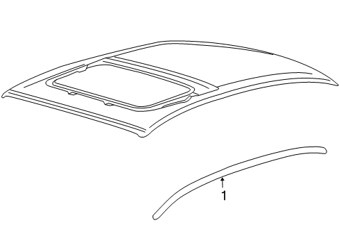 2018 Ford Special Service Police Sedan Exterior Trim - Roof Diagram