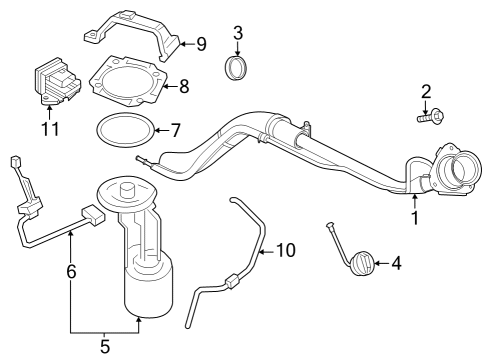 2024 Ford F-350 Super Duty Fuel System Components Diagram 7 - Thumbnail