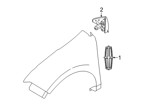 2014 Lincoln MKX Exterior Trim - Fender Diagram