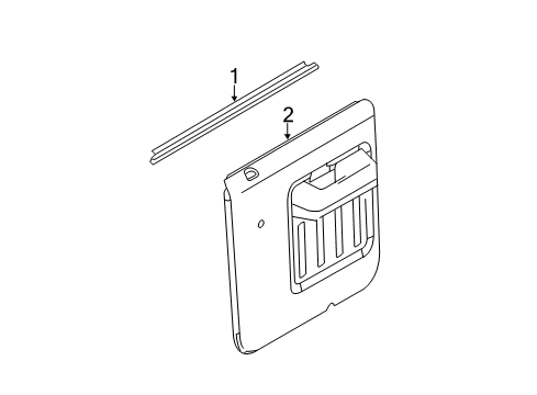 2013 Ford F-350 Super Duty Interior Trim - Rear Door Diagram 1 - Thumbnail