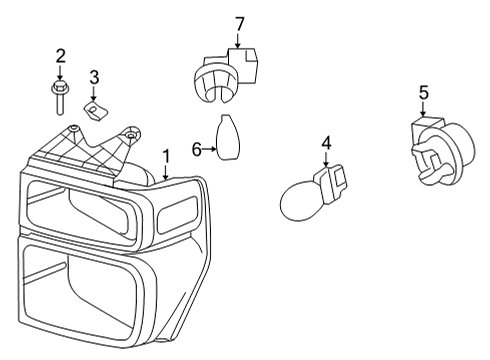 2019 Ford E-350 Super Duty Park Lamps Diagram