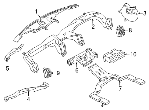 2021 Lincoln Navigator Ducts Diagram 1 - Thumbnail