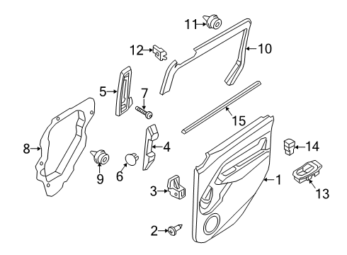 2023 Ford Transit Connect SEAL - DOOR PANEL LINING Diagram for KT1Z-17237A05-AC