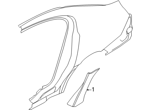 2011 Lincoln MKS Exterior Trim - Quarter Panel Diagram