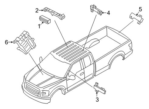 2021 Ford F-150 Anti-Theft Components Diagram