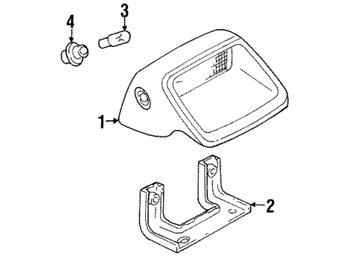 1998 Mercury Tracer High Mount Lamps Diagram 1 - Thumbnail