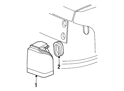 1990 Mercury Cougar Tail Lamps Diagram