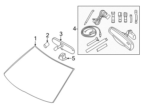 2007 Ford Edge Windshield Glass Diagram