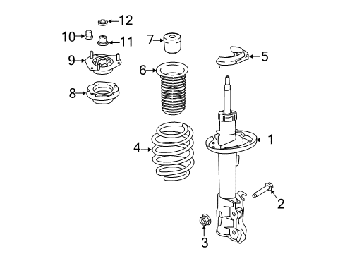 2019 Ford EcoSport Struts & Components - Front Diagram