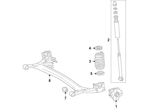 2013 Ford Fiesta Rear Axle, Suspension Components Diagram