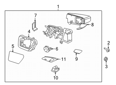 2021 Ford F-150 Outside Mirrors Diagram 8 - Thumbnail