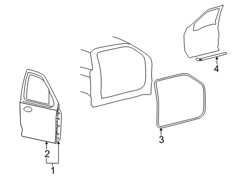 2001 Ford Excursion Front Door Diagram