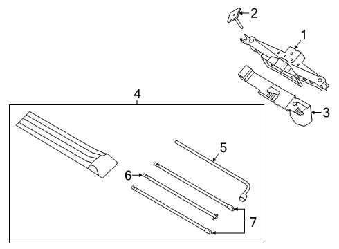 2023 Ford Ranger Jack & Components Diagram