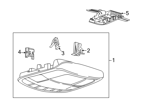 2022 Ford F-250 Super Duty Overhead Console Diagram