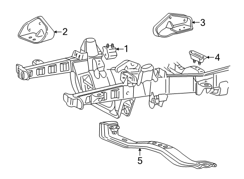 2003 Ford Explorer Sport Engine & Trans Mounting Diagram