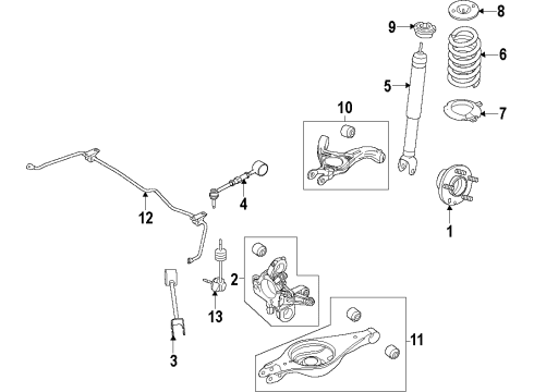 2012 Ford Explorer Spring - Rear Diagram for BB5Z-5560-E