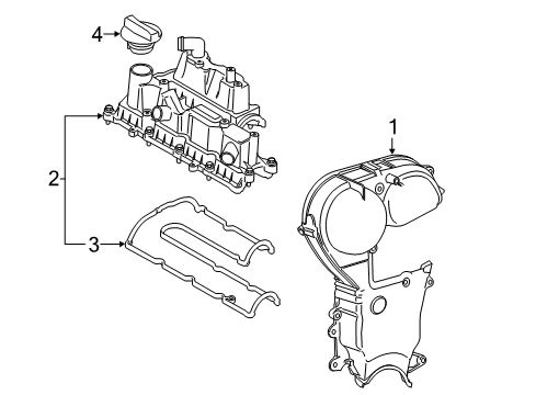 2016 Ford Transit Connect Valve & Timing Covers Diagram 1 - Thumbnail