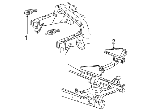 2006 Ford F-350 Super Duty Tow Hook & Hitch Diagram