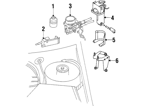 1995 Mercury Mystique Control Cable Assembly Diagram for F5RZ-9A820-C