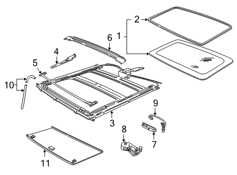 2005 Ford Expedition Sunroof Diagram 2 - Thumbnail