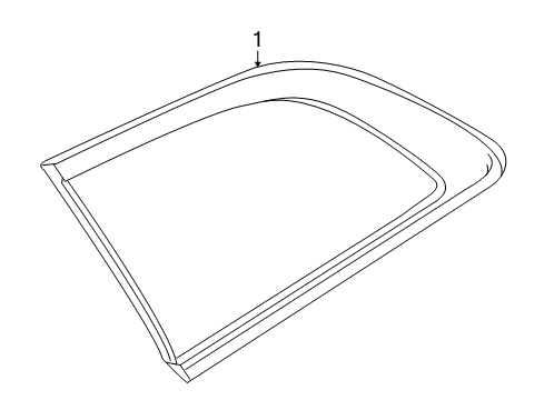 2019 Lincoln MKT Quarter Panel - Glass & Hardware Diagram